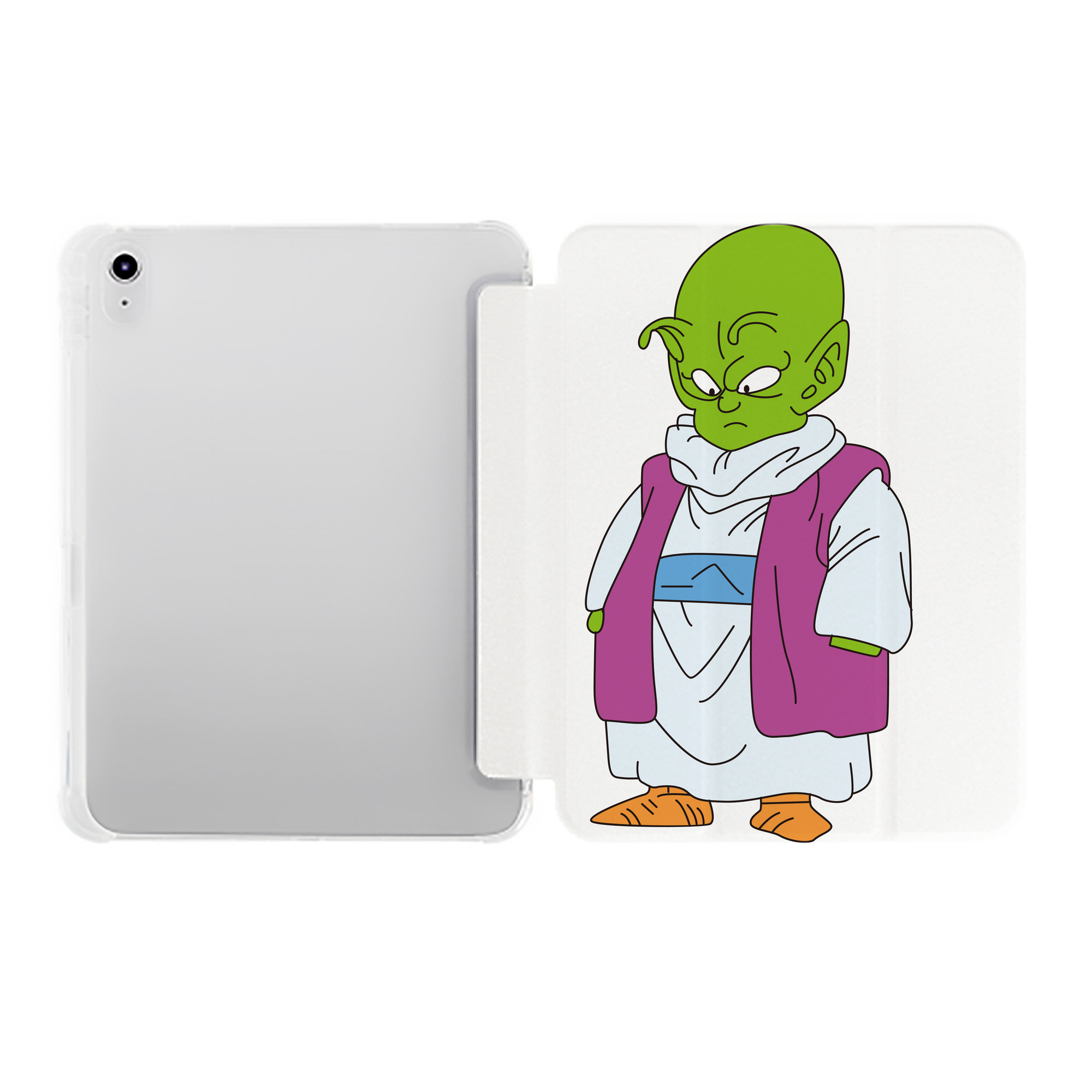 （画像用） ドラゴンボール ピッコロ DRAGON BALL Piccolo IPad ケース ペン収納付き 三つ折りスタンド PUレザー×シリコン 対応機種9.5/10.5/10.9インチ